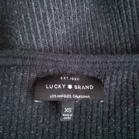 Lucky Brand Grey Tie Front Sweater XS - Picture 6 of 9